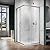 ELEGANT Corner Shower Enclosure For Bathroom 36 in.D x 36 in. W x 72 in. H, Double Sliding Shower Door with 1/4 in. Clear Glass, Brushed Nickel (Shower Base Not Included)