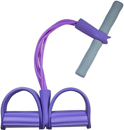 Tofreedomwind - Pedal de pie de látex natural, 20.0in, 4 tubos, cuerda elástica con asa para entrenamiento de fitness, levantamiento de pesas