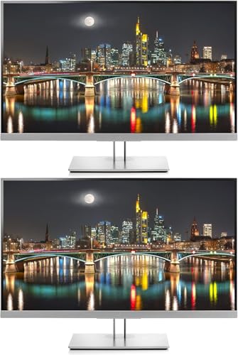 Image of HP Business EliteDisplay E273 27 Inch Screen Full HD LED-Lit Black /Silver Monitor 2-Pack