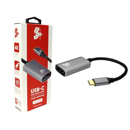 ADAPTADOR USB C - P/DISPLAYPORT FКMEA 4K 60HZ, 5+, Outros acessórios para notebooks