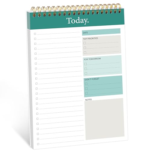 Image of Goldpei To Do List Notepad - Daily Planner Notepad Undated 52 Sheets Tear Off , 6.5 inch X 9.8 inch Planning Pad Checklist Productivity Note Pad For Work And Personal Organized - 104