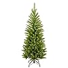 National Tree Company 4 ft Unlit Kingswood Fir Mini Artificial Slim Christmas Tree, 269 Tips, Includes Stand, Green