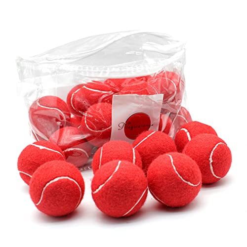 Magicorange Tennis Balls, 30 Pack Advanced Training Tennis Balls Practice Balls, Come With Mesh Bag For Easy Transport, Good For Beginner Training Ball (Red) #TOP1