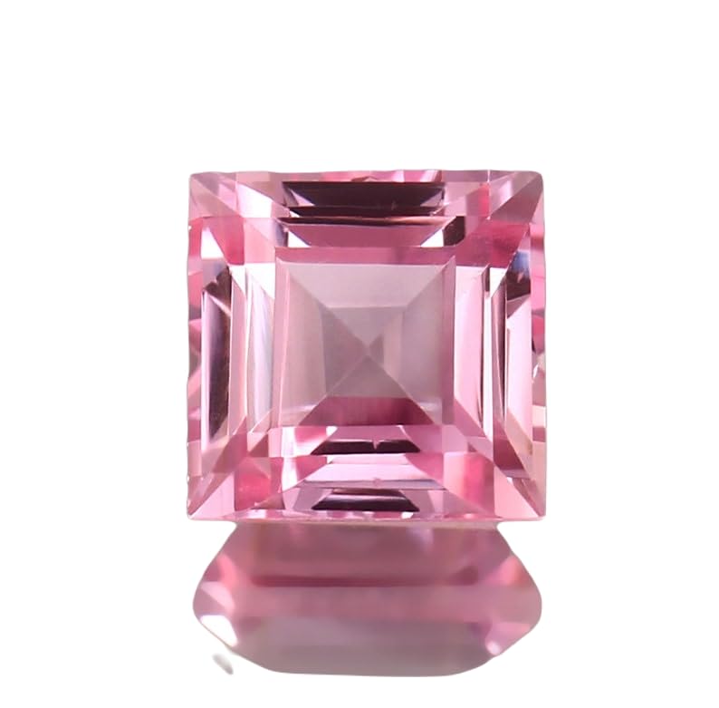 Morganite naturelle 9x9mm pour fabriquer votre bague de fiançailles ou un collier personnalisé
