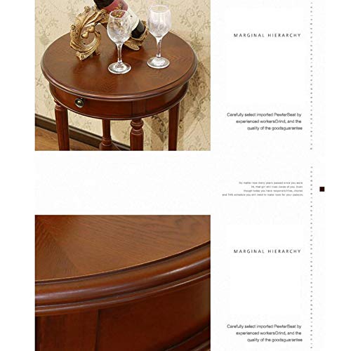 Table d'appoint avec tiroir en bois clair pour ranger vos objets - 7