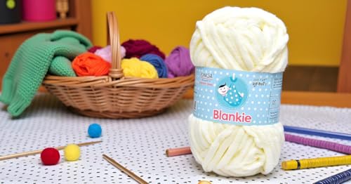 Image of GANGA Knitting Yarn Thick Chunky Wool, Blankie Off White 200 GMS Best Used with Knitting Needles-E Art-ADHE