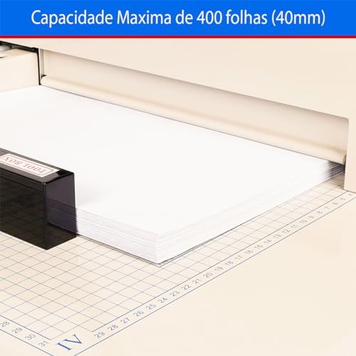 Guilhotina Semi Industrial de cortar papel 400 Folhas A3 A4 A5 A6 Profissional com trava de seguranç