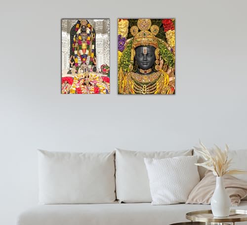 Image of Shree Ram Ji lala Poster Photo18x12 Inch - Hindu God Religious Posters Pooja Ghar Home decor - Ayodhya Mandir Ram Darbar Wallpaper