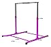 Pro-Gymnastics Gymnastics Kip Bar Horizontal Bar Professional Junior Gymnastic Training High Bar Asymmetric Bar 13 Level Height Adjustable Expandable 3 to 5 FT Cushioned Bar & Curved Legs (Purple)