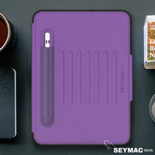 Image of SEYMAC stock Case for iPad (A16) 11th /10th Generation 11 /10.9'', Full-Body Drop Protection,[Stitched Slim Pencil Sleeve],Strong Magnetic Auto Sleep Case, Absorbing Multi-Angles Stand, Card Slot-Purple