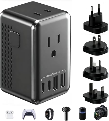 Amazon.co.jp: 超小型 220Vから100V 変圧器 海外旅行用 海外コンセント