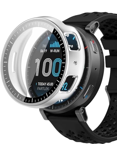 For Amazfit Active Max 48mm �X�}�[�g�E�H�b�` �p �P�[�X YAJOJO �ی� �K���X�t�B���� ��̌^ �J�o�[ �X�}�[�g�E�H�b�` 3D�Ȗʋ����t�B���� �����G�b�W�^�b�` �h�C�菝 �h�Ռ� �����h�~ �S�ʕی� ���E�ȒP�y�V���o�[�z