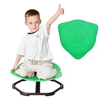 Autism Swivel Chair for Kids, Spinning Shield Sensory Toys Chair for Training Body Coordination & Balance Physical Therapy, Sit and Spin for Autistic Kids (Green)