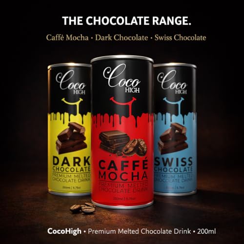 Image of CocoHigh Caffe Mocha Chocolate Drink 2.4L (12 x 200ml) | Luxury Chocolate Milkshake | Ready-to-Drink Milkshake Made with Real Cocoa | No Added Preservatives