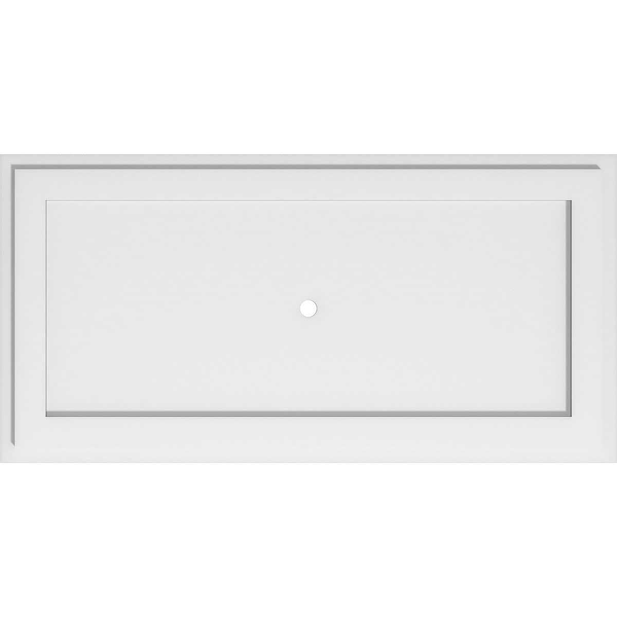 Ekena Millwork CMP36X18RE-01000 Rectangle Architectural Grade PVC Contemporary Urethane Ceiling Medallions 36"W x 18"H x 1"ID x 12 1/2"C x 1"P