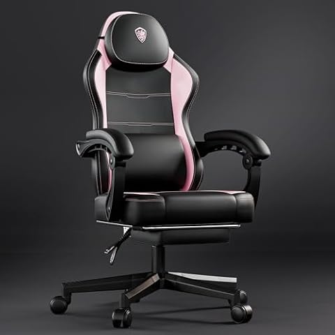 Chaise de gamer Dowinx rose Cover