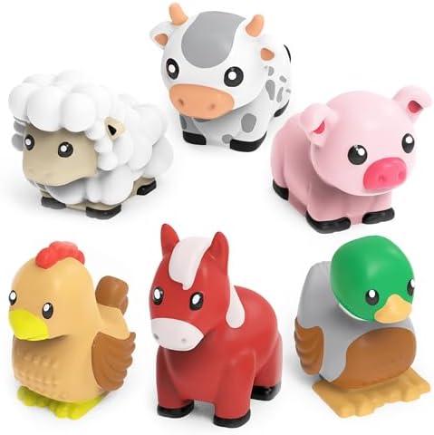 Tub Works® Barnyard™ Mold Free Bath Toys, 6 Pack | Sealed, No Hol...
