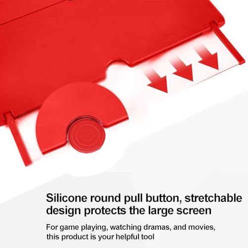 Lupa de pantalla para móvil, amplificador de película HD ajustable y ayuda visual 7