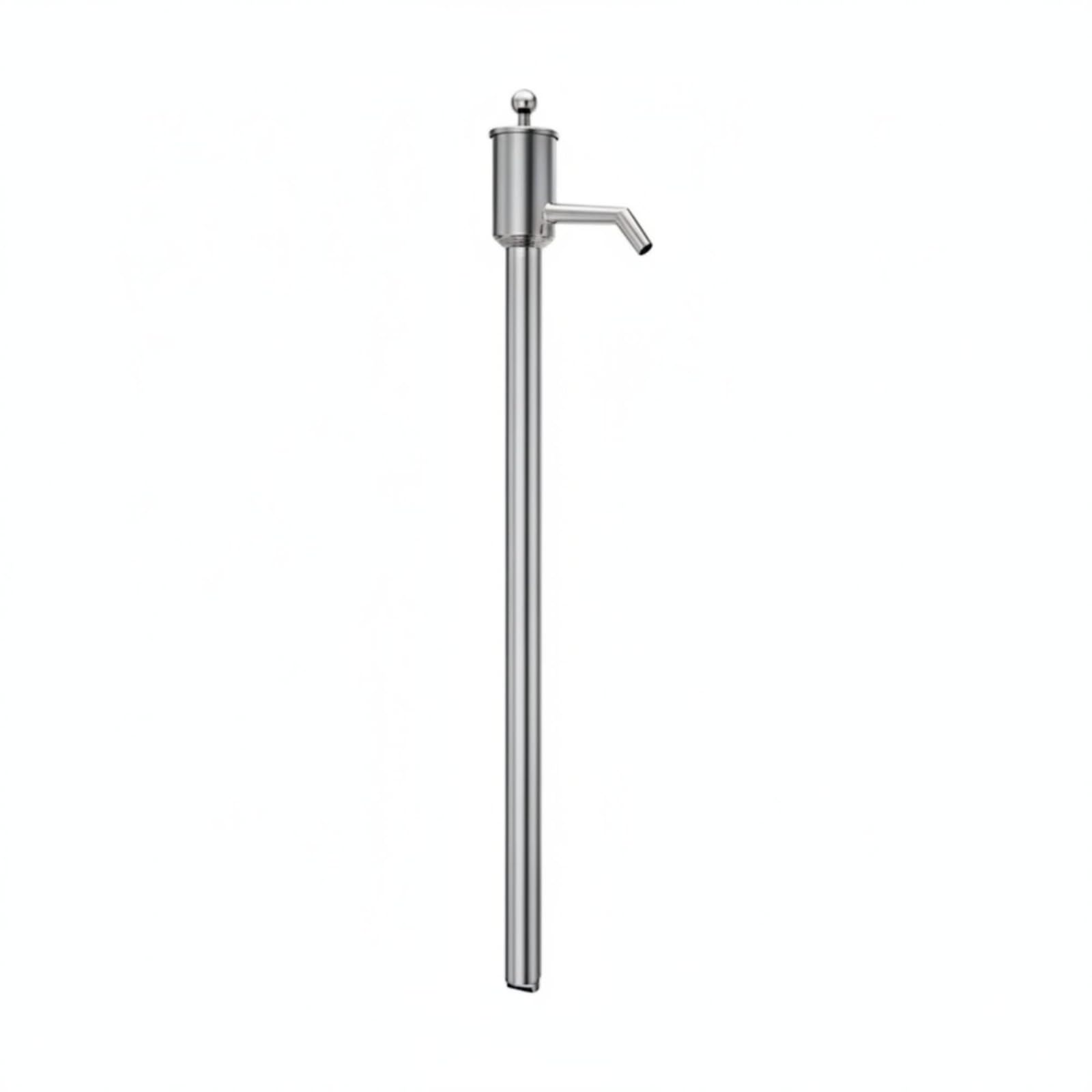 predolo Extractor Aceite Acero Inoxidable Salida Lateral Extractor Aceite Manual Acabado Plateado Herramienta Industrial para Barriles, Bidones, 120cm, Bomba De Aceite De Tubo Recto Grande