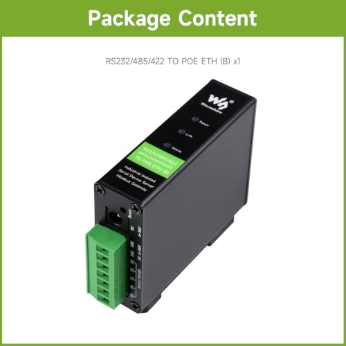 Waveshare RS232/485/422 to RJ45 Ethernet Module, TCP/IP to Serial, with POE Function, Bi-Directional Transparent Transmission, Suitable for Data Acquisition, Intelligent Instrument Monitoring, etc - Image 3