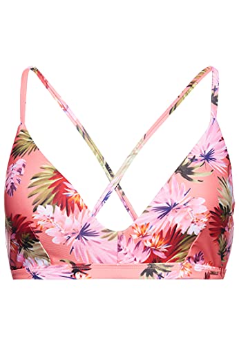Superdry Damen Surf Top Bikini Schwimmanzug, Pinsel Palm Persimmon, 36