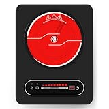 VBGK Single Burner Electric Cooktop,110V 1800W Electric Stove Top with LED Touch Control,10 Power...