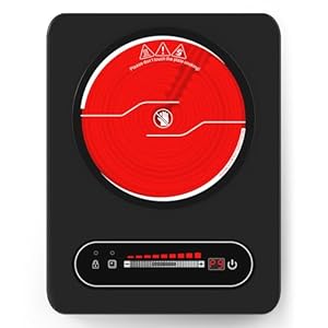 VBGK Single Burner Electric Cooktop,110V 1800W Electric Stove Top with LED Touch Control,10 Power Levels, 4 hTimer, Safety Lock,single burner cooktop Overheat protection