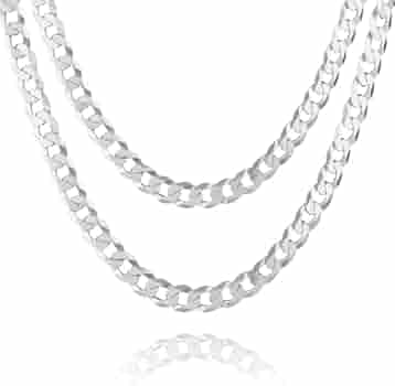 QUADRI 925 Zilveren Pantserketting Cubano Gediamanteerd - 7mm Made In Italy