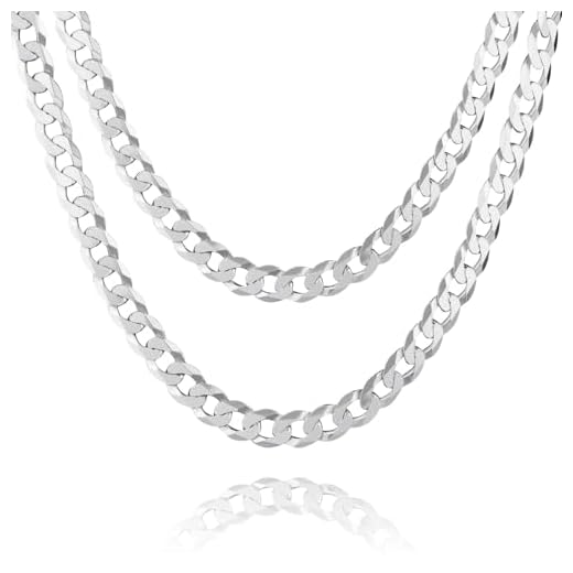 STERLL Halsband för män i massivt 925 silver, perfekt som present till man eller vän, med smyckeslåda