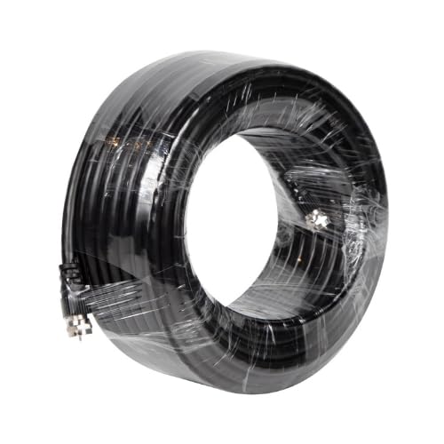 InAmc RG6 Coaxial Cable 75 Ohm Dish Roll Cable سلك دش for Satellite, HD TV, Dish, Antenna, TV Cable سلك الطبق and Receivers Connection-Black (20Yard/18Meter-Cable)