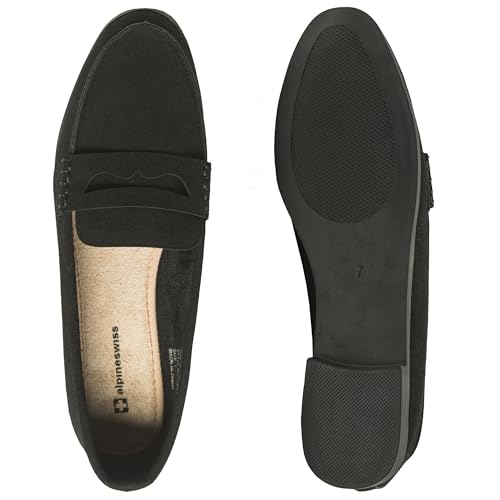 Image of Alpine Swiss Abby Womens Penny Loafers Runs Small Slip On Flats Comfortable Office Shoes