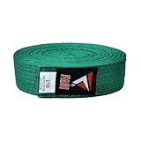 Fadi Sports Martial Arts Belt for Karate, Judo, Aikido and Taekwondo - Durable Cotton-Polyester Blend for Adults and Kids (Green, 4)