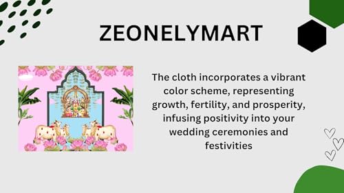 Image of zeonely mart satyanarayana Swamy Backdrop Cloth | varalakshmi Background Decoration | Pooja Backdrop Decoration Cloth | Backdrop for Pooja Decoration (8FT-6 FT) Light Pink