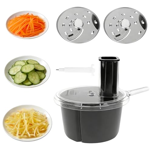 Kit de coupe-récipients pour robot culinaire, accessoires de rechange pour hachoir à légumes avec 2 lames, accessoires pour coupe-légumes compatible avec...