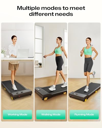 UREVO Walking Pad, Portable Under Desk Treadmill, 2.5 HP Walking Treadmill Pad for Home and Office, Walking Jogging Running Machine with Remote Control and LED Display