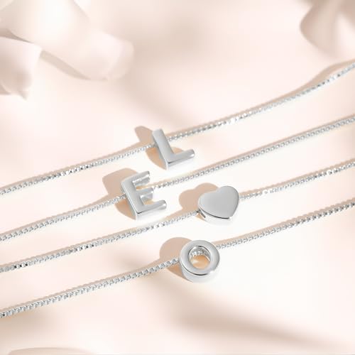 Initial-Necklaces Heart-Necklaces for Women - Personalized Initial Letter A-Z & Heart Necklace Simple Letter Initial Pendant Necklace for Women|Men Jewelry Gifts4