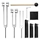 Asfrode Stimmgabel Therapie, 128 256 512Hz Stimmgabel Neurologie Aluminiumlegierung Stimmgabeln Hammer Set Angebot Genaue Frequenzgang mit Silikonhammer für Chakra- Klang- Therapie Anti-Stress