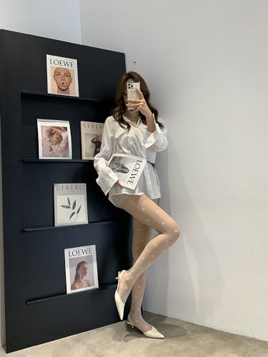 Image of Sahabowi Women Tights, Sheer High Waist Pantyhose, Vintage Control Top Stockings, Siwa 5