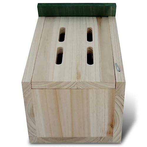 Casa de mariposas de madera para jardín y balcón pack de 4 refugios exterior 4