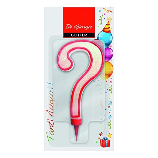Cereria de Giorgio 58170 _ 70 vela de cumpleaños gigante con purpurina símbolo INTERROGACIÓN