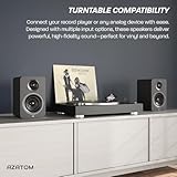 AZATOM Bookshelf Speakers 60W | Bluetooth | 3” Carbon Fibre Drivers & Silk Tweeters | 24bit DAC Built-in | Perfect for Computer Gaming, Vinyl Turntable, HiFi, Home Theatre Equinox M3 (Black) - Image 7