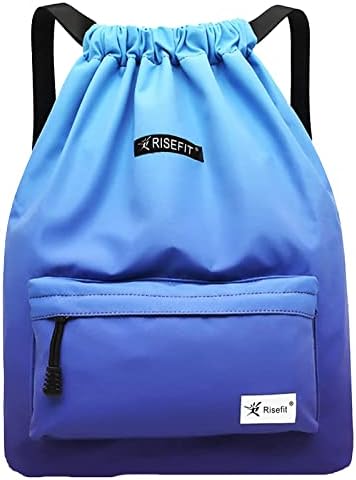 Risefit Waterproof Drawstring Bag, Gym Bag Sackpack Sports Backpack for Men Women