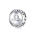 Produktbild FOREVER QUEEN 12 Konstellationen Serie Damen Bead Charms 925 Sterling Silber Platin Sternzeichen Perlen Anhänger für Halskette für Charms Armband Nickelfrei BJ09031 MEHRWEG
