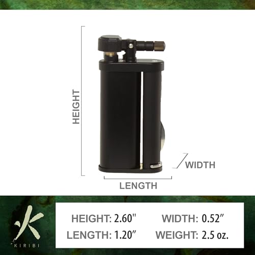 Encendedor Kiribi Tomo negro mate con herramientas integradas miniatura 3