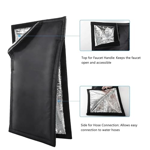 Couverture de robinet extérieure hiver Jiawu isolante 5 couches à sangles