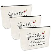 Girls Weekend Gift 3 Pcs Travel Makeup Bag Gift for Her Travel Gifts Trip Gift for Best Friends B...