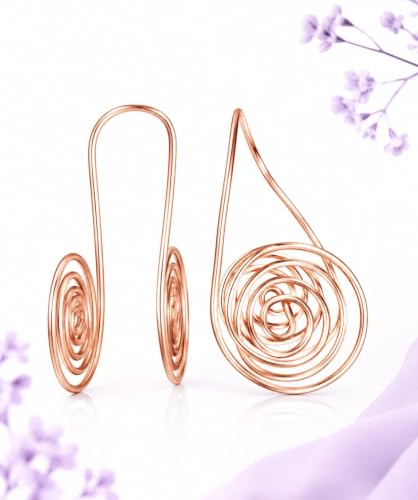 Image of Handcrafted Copper Spiral Energy Coil, Healing Meditation Tool for Reiki and Palm Reading Universal with Wireless Spiral
