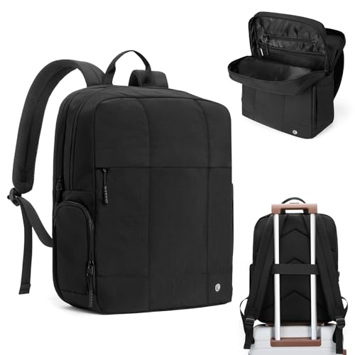 Image of CLUCI Lightweight Travel Backpack Carry on Flight Approved, Puffy Gym Backpack with Shoe Compartment, Personal Item Travel Bag, 15.6 inch Laptop Backpack for Weekender Business