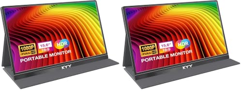 Image of KYY Portable Monitor 15.6'' FHD 1080P USB C HDMI Gaming Monitor (Pack of 2)