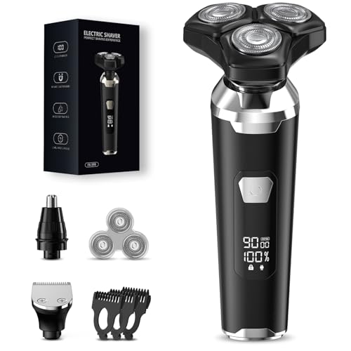 Image of Electric Razor for Men: Electric Shavers for Men - Low Noise High-Torque Motor, Cordless Shaver for Beard /Nose /Sideburns